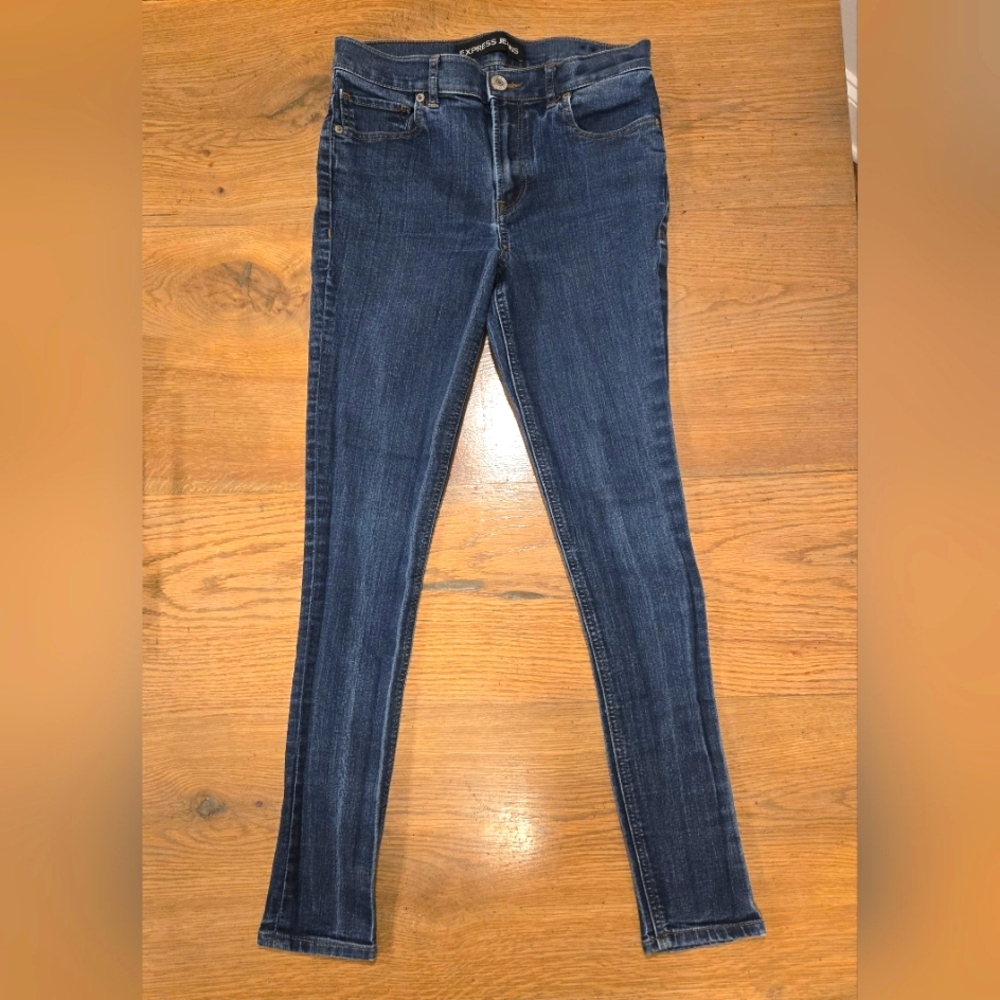 Express High Rise Denim Leggings 6r
